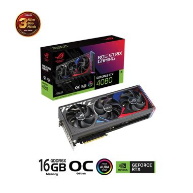 VGA Asus ROG STRIX RTX 4080 OC 16GB GDDR6X GAMING (ROG-STRIX-RTX4080-O16G-GAMING)