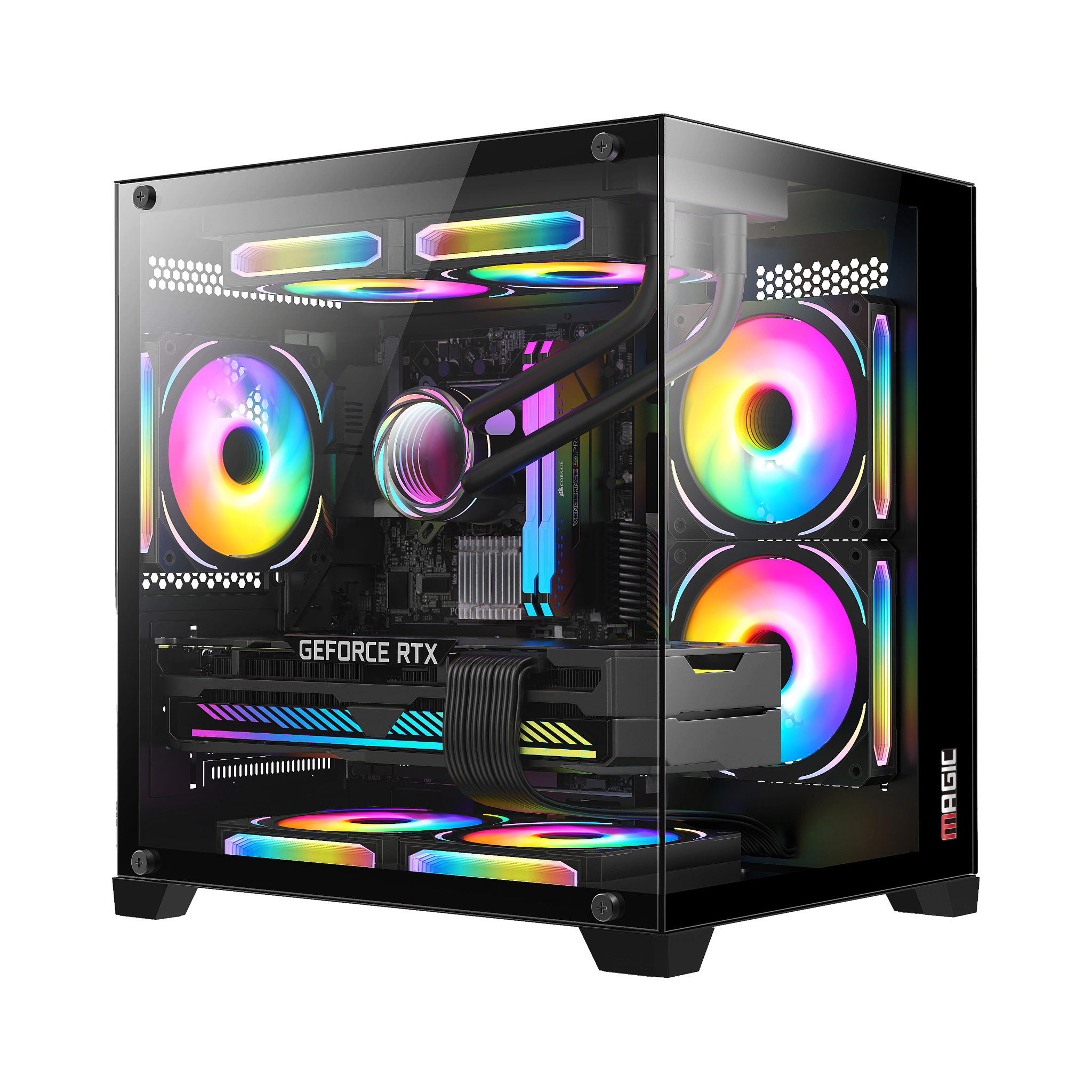 Thùng máy Case Magic Aqua M Ultra - Đen | Small M-ATX