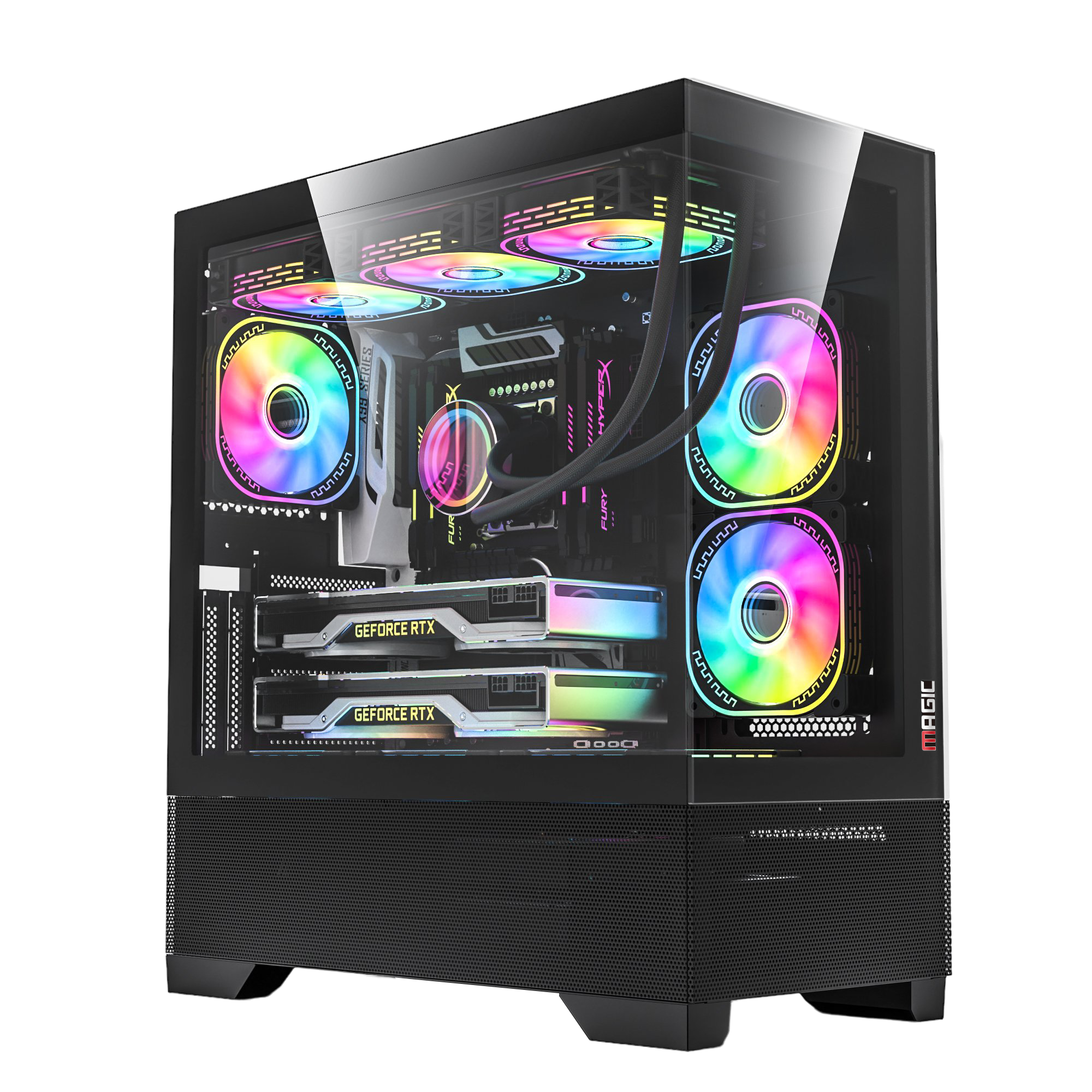 Thùng máy Case MAGIC Mix Full Tower - Đen | E-ATX, không fan